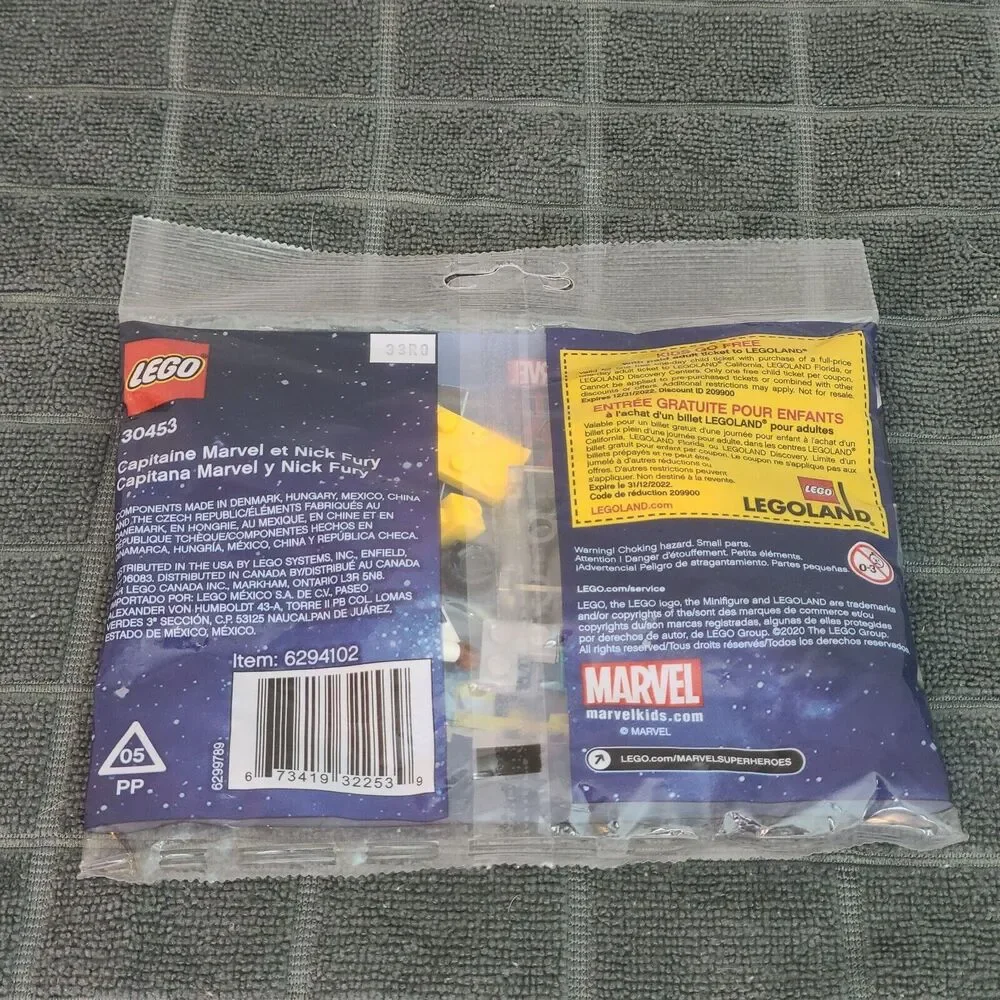 Lego Marvel Captain Marvel and Nick Fury Set #30453 Polybag New